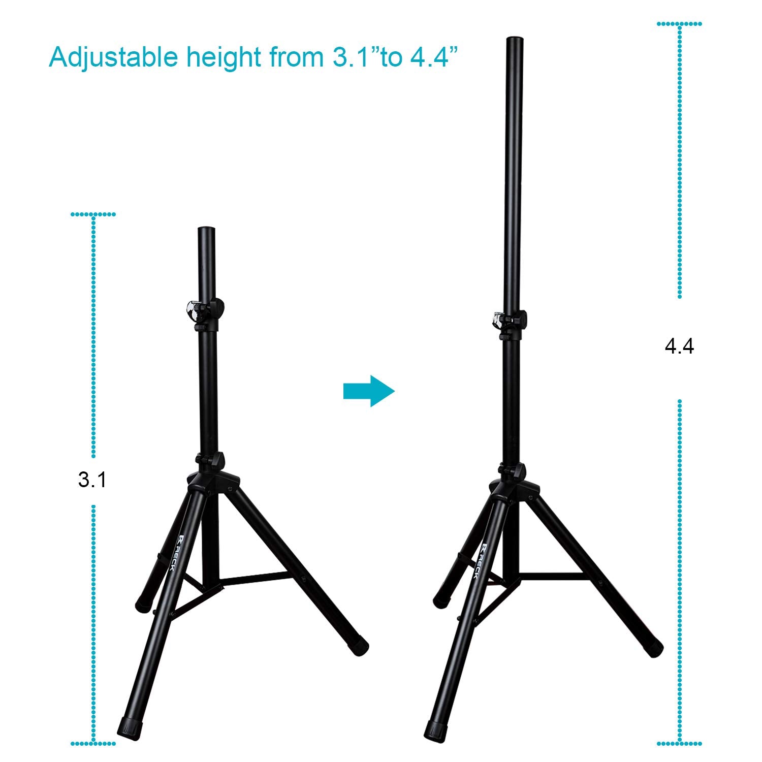 PRORECK Dance 15 Portable 15-Inch 2000 Watt 2-Way Powered PA Speaker System Combo Set with Bluetooth/USB/SD Card Reader/FM Radio